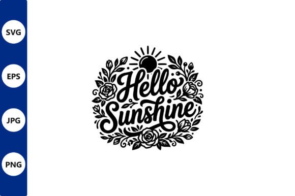 Circular Floral Sun Badge
