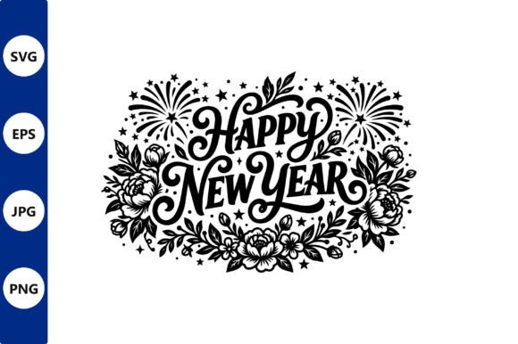 Festive New Year Wreath Vector