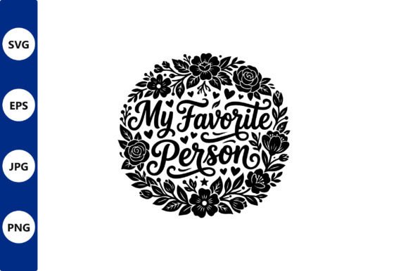 Floral Circle Wreath with Script Text My