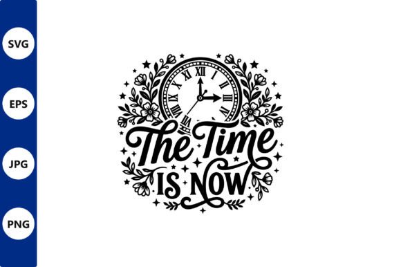 Floral Clock with Time is Now