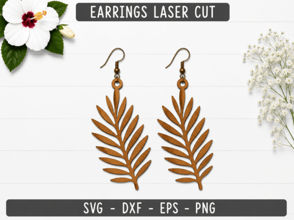 Floral Laser Cut Earrings SVG File