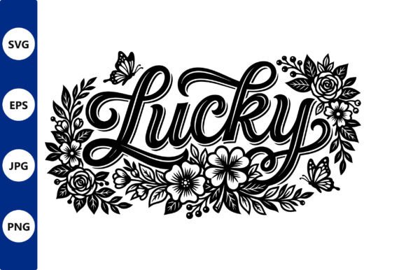 Floral Lucky Script Design