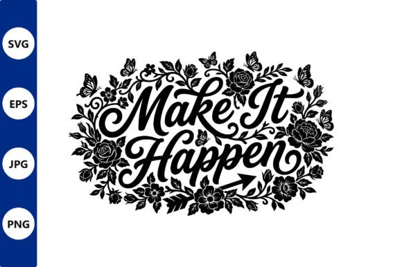 Floral Script Typography Vector Design