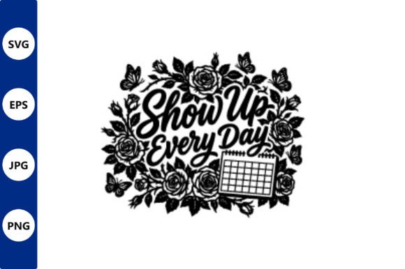 Floral Vector Art Show Up Every Day with