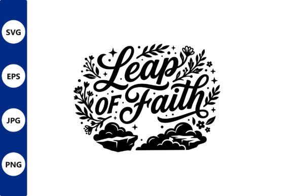 Leap of Faith Floral Clouds Vector