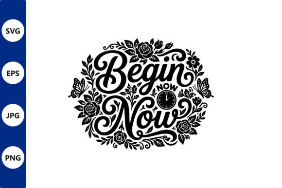 Ornate Circular Typography with Begin