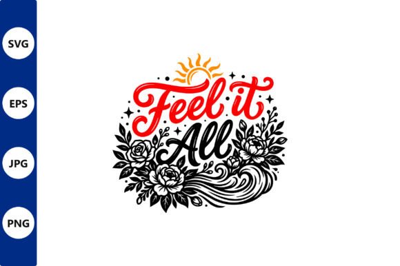 Vector Line Art Feel It All Floral